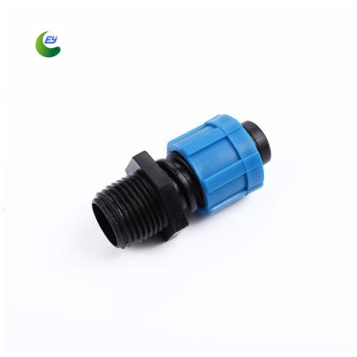 China Drip Irrigation Garden Sprinklers and Fittings 16mm Drip Irrigation System Lock Ring Drip Tape Connectors Couplings and Accessories for sale