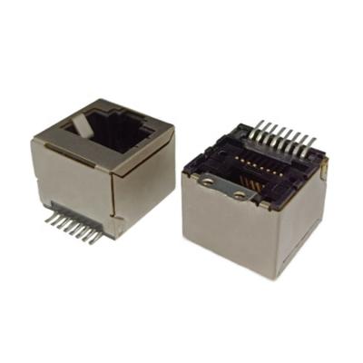 China Vertical rf rj45 jack master jack SMT patch CAT5 CAT5E CAT6 connector for sale