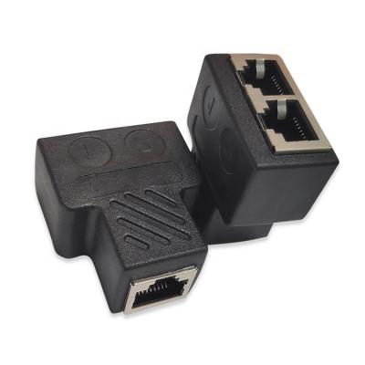 China RF RJ45 1/2 Adapter Tap With Type 8P8C Tee Network Shield CAT6 RJ45 Network Tee Cable for sale