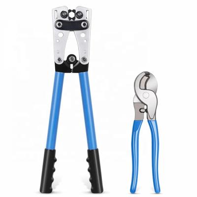 China HX-50B Battery Cable Hook Crimper Tool Wire Crimper Hand Ratchet Crimp Terminal Crimp Pliers With Cable Cutter Set for sale