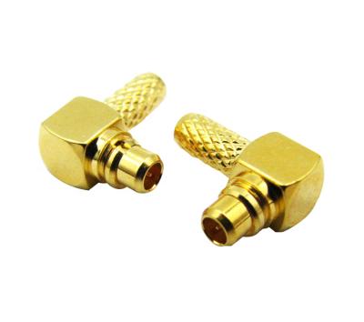 China Factory RF 90 Degree MMCX Right Angle Connector Male Crimp Straight For RG316 Coaxial Cable for sale