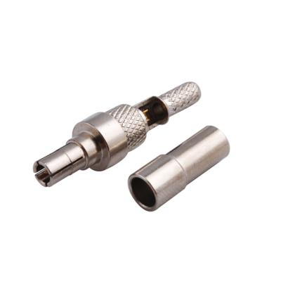 China Straight RF CRC9 Male Plug Crimp Connector For LMR100 Coax Coax RF Cable Adapter for sale