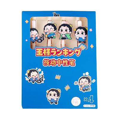 China PC Natural First Class Grade ABS Cute Cartoon Black Gel Pens For Students for sale