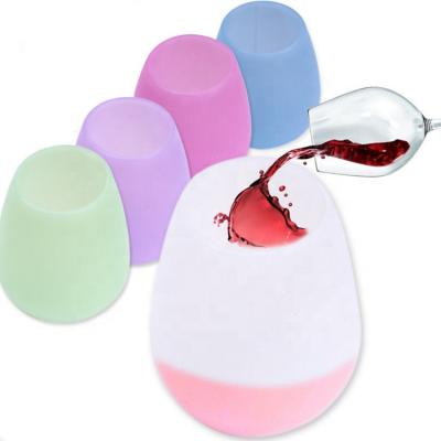 China Home Safe Unbreakable Shatterproof Silicone Wine Hit Amazon Safe Unbreakable Shatterproof Flexible Collapsible Silicone Rubber Wine Cup Cup for sale