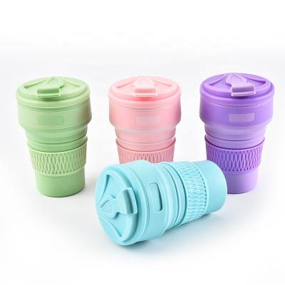 China Sustainable Portable Folding Cup Collapsible Silicone Travel Mug for sale