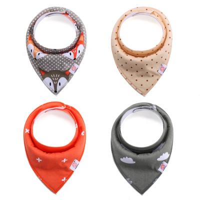 China BPA Free Customized Pattern Printing Eco-Friendly Drool Bibs Eco-Friendly Sustainable 100% Organic Cotton Baby Bib Bandana for sale