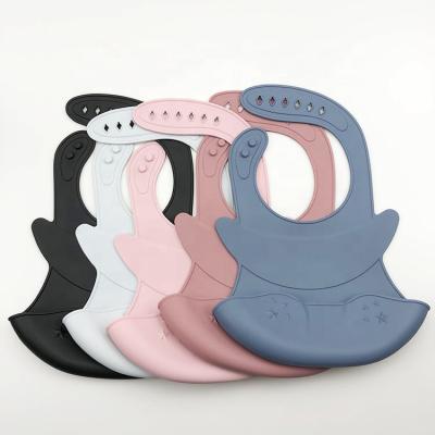 China Hot Selling Silicone Bibs Silicone Baby Bibs BPA Free Custom Baberos de Silicona Waterproof for sale