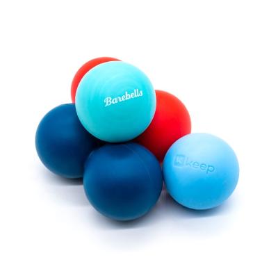 China High Density Custom Logo All Kinds Of Size Official Colorful High Quality Silicone Lacrosse Massage Ball for sale