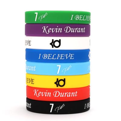 China Custom Sport Logo Basketball Star Silicone Wristband, Rubber Wrist Bands for sale