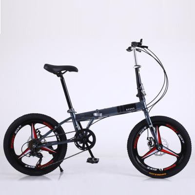 China Wholesale 20inch Steel Kids Bike Folding Disc 7 Speed ​​Portable Kids Bike Pocket Doubles Bike for sale