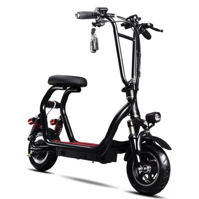 China Citycoco 10inch long range 48V10Ah cheap moped mini electric scooter 10inch fat tire unisex electric tandem bike for adults for sale