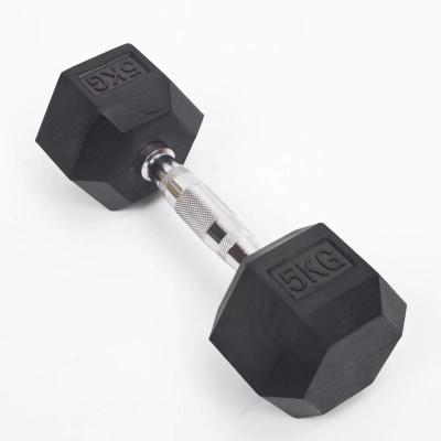 China Promotional Gym Dumbbell Bar Commercial Home Use Rubber Dumbbell Weight Set for sale