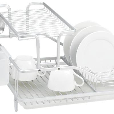 China Viable Two Tier Kitchen Aluminum Dish Rack XY-A1524 for sale