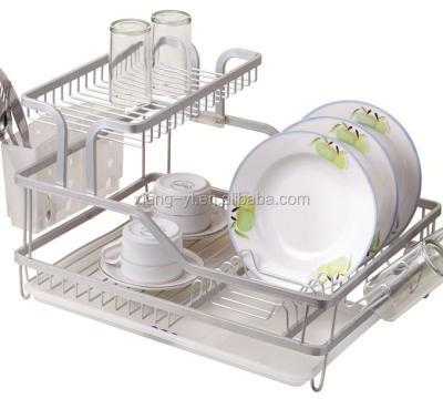 China Viable Two Tier Kitchen Aluminum Dish Rack XY-A1405 for sale