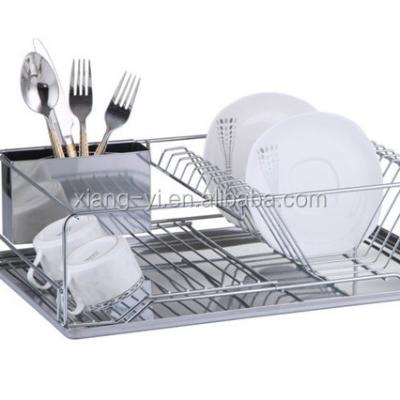 China Sustainable decorative dish rack with stainless steel tray for sale