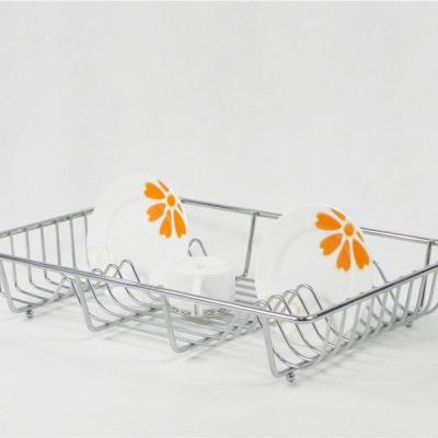 China Sustainable Hot Selling Mode One Layer Metal Bowl And Dish Draining Rack With Tray for sale