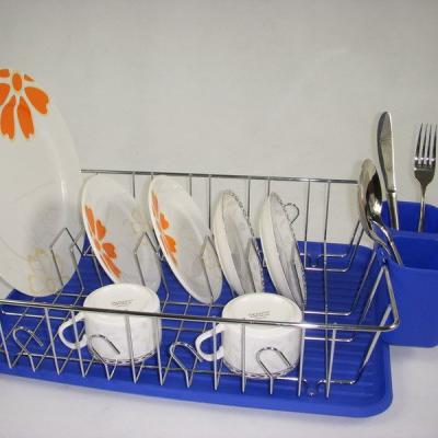 China Simple Design Sustainable Metal Wire One Layer Kitchen Storage Dish Rack for sale