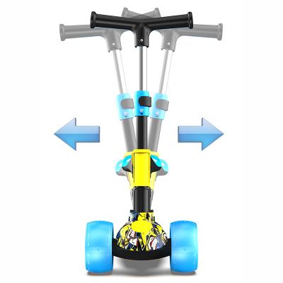 China 2021 Kid Folding 3 Wheel Children Scooter Led PU Wheel With Brake Scooter Spot Scooter for sale