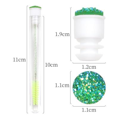 China BASE Crystal Rhinestone Eyelash Extensions Sweep Empty Lash Wand Mascara Tubes Promotion Custom Logo Mascara Brush With Brush for sale