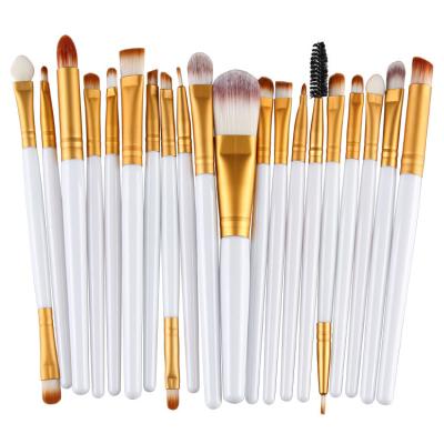 China Custom Logo High Quality Private Synthetic Face 20pcs Smudge Brush Multicolor Soft Vegan Cruelty Free Makeup Brush Set for sale