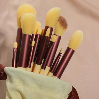 China Spot Brush Multiple Colors Luxury Makeup Brush Set 13Pcs Logo Vegan Makeup Brush Set Custom Made With Bag Private Label for sale