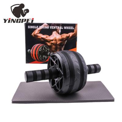 China YINGPEI Bodybiulding Exercise Fitness Gym Equipment Factory Abdominal Muscle Wheel Roller Wheel With Mat for sale