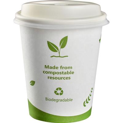 China Disposable 10oz Printed PLA Paper Compostable Disposable Espresso Cups for sale