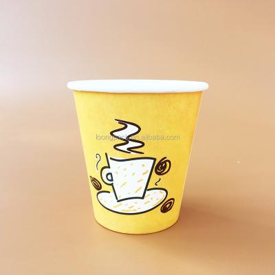 China Single Wall Disposable Double Wall Coffee Paper Cups With Lid for sale