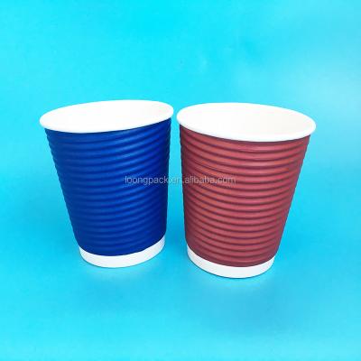 China Single Wall Flexo Printing Paper Cup Fan For Coffee Paper Cup Making Coffee Ripple Hot Cup for sale