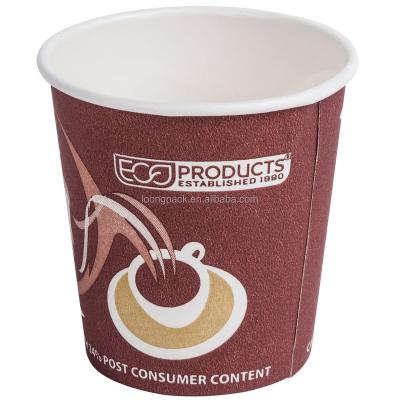 China Single Wall Coffee 210ml Hot Paper Cup, 7oz Paper Tea Cup, Disposable Hot Paper Cup for sale