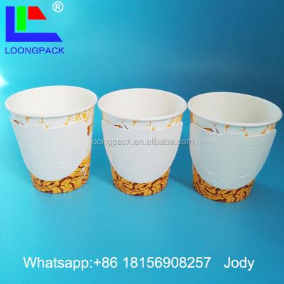 China Recycled Single Wall Single Wall Paper Coffee Cups With Handle for sale