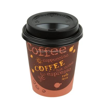 China 8oz pe single wall coated paper cup, different types of paper cups, take away coffee paper cup for sale