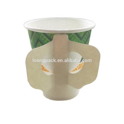 China Single Wall Custom Printed 8oz Paper Cup With Handle for sale