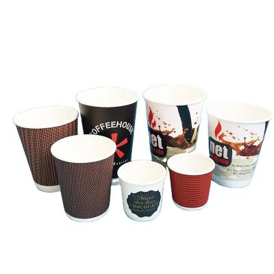 China Loongpack 4oz 8oz 10oz 9oz 12oz 16oz Disposable Double Paper Cup For Hot Coffee for sale