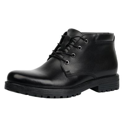 China Hot Selling Men's Breathable Large Size Casual Lace Up Leather Wool Outdoor Work Shoes Custom Made for sale