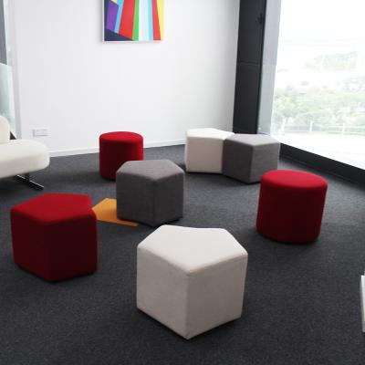 China Other Simple Colorful Modern Office Living Room Fabric Sofa Chair Lobby Hideaway Button Simple Colorful Chair for sale