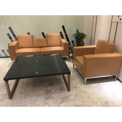 China Other Customized Leather Office Furniture Factory Wholesale Price Reception Sofa Set Leisure Chatting Sofa Comfortable for sale