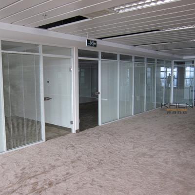 China Modern System V86 Factory Directly Sell Customized Office Furniture Room Divider Made Products Office Double Glass Wall High Partition for sale