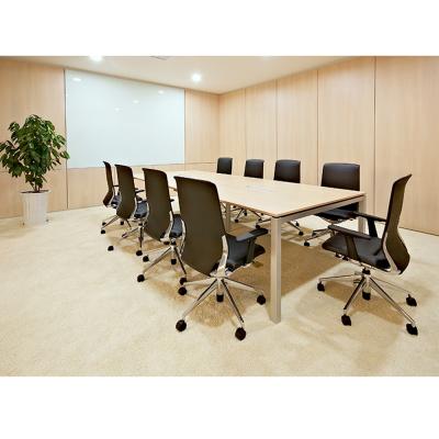 China Other New Design KL-42 Modern Business Meeting Room Large Square Meeting Table Conference Table With Adjustable Wire Box Legs for sale