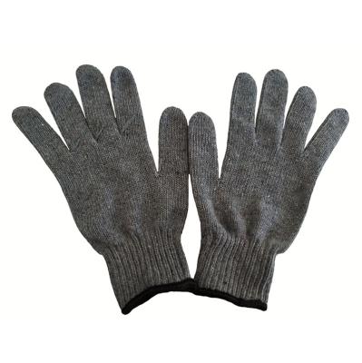 China Elastic Seamless Knit Gray Yarn Knitted Working Gloves OEM Cotton Cheap Gloves From Factory for sale