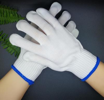 China Elastic seamless knit industrial work white nylon knitting seamless glove for sale