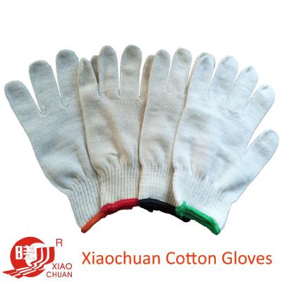 China Breathable Natural White 700g Cotton Knitted General Purpose Construction Repairing Worker Gloves for sale