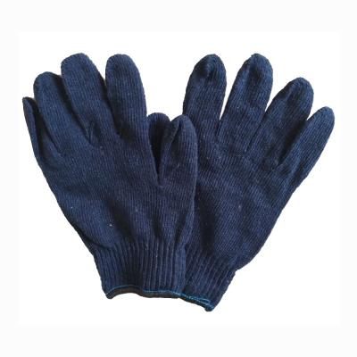 China Breathable 600g 700g 10 Gauge Navy Blue Cotton Knitting Safety Work Gloves for sale