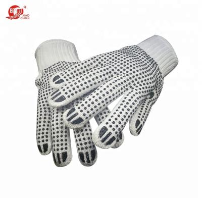 China Seamless Elastic Knit 2018 Level 5 Cut Resistant PVC Dot Heavy Duty Work Gloves for sale