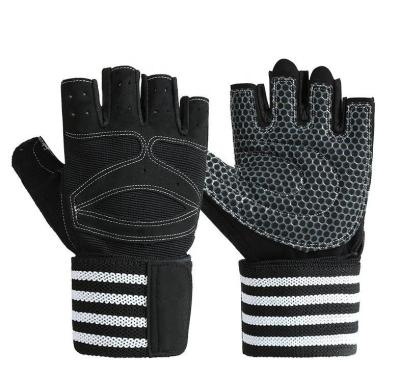 China Gym Exercises Wholesale Gym Gloves With Wrist Band For Weight Lifting for sale