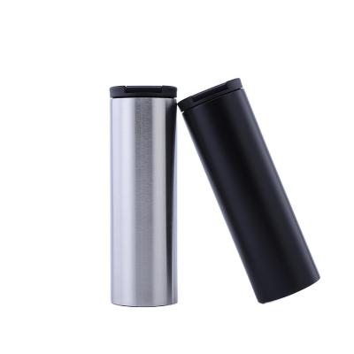 China Viable Wholesale Travel Mug Stainless Steel Factory Simple Straight Tube Mug With Lid Foreign Trade Portable Vehicle-mounted Gifts for sale