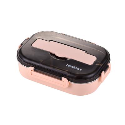 China 1L 304 Stainless Steel Heatable Lunch Box Food Storage Container Bento Box With Airtight Lids for sale