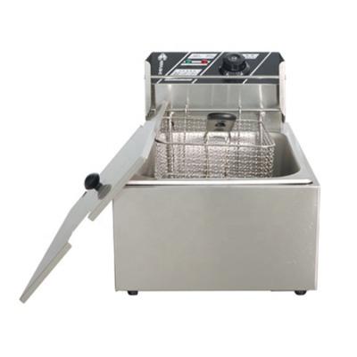 China 304 Stainless Steel Hotel Restaurant Kitchen Commercial Electric Deep Fryer Potato Chips for sale