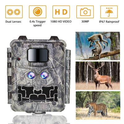 China Cámara dual 13MP Cmos del rastro de la fauna de la lente 1080P de DC12V ninguna leva del resplandor en venta