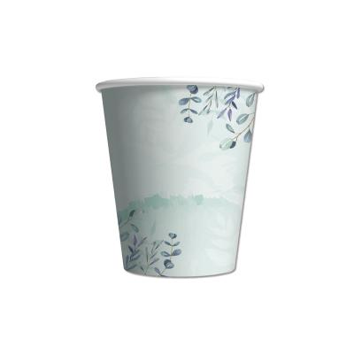 China Good Quality Disposable Cheap Paper Cups Blooming Flower Milk Tea And Coffee Plants Paper Cups For Hot And Cold Drinks for sale